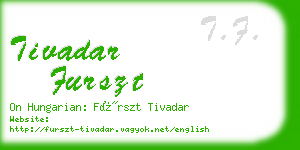tivadar furszt business card